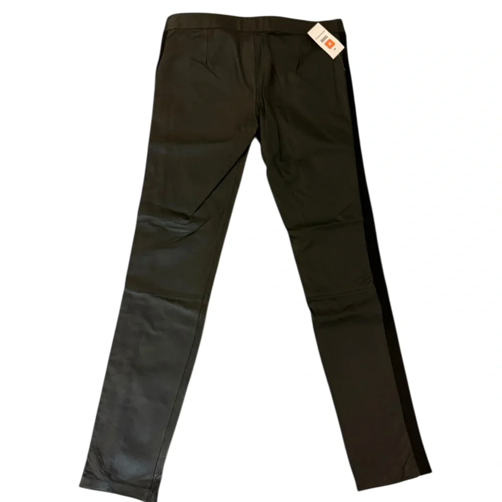 BB Dakota Wilson’s Dark Real Leather Trouser Pants Sz 8 NWT